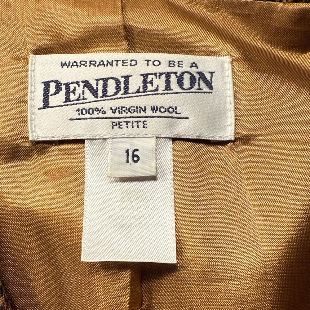 Pendleton Brown Houndstooth Wool Blazer - image 6
